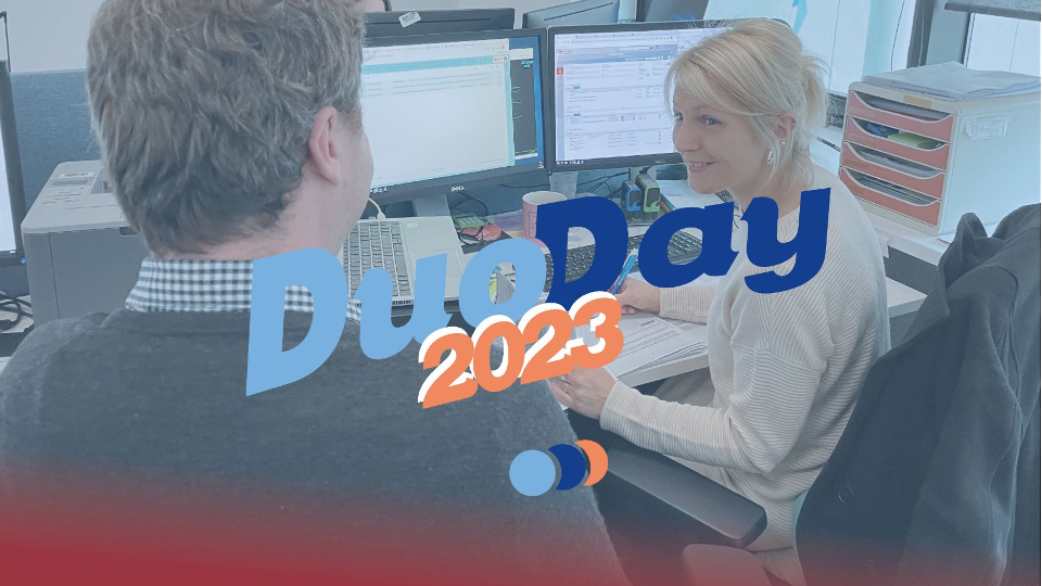 Nicolas en binôme avec Anaïs lors du Duo Day 2023