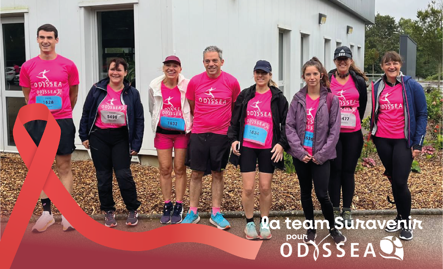 Une partie de la team Suravenir réunie dimanche 8 septmbre 2024 pour Odyssea Brest.